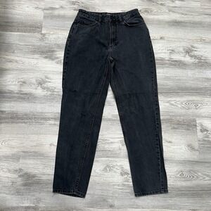 BDG Urban OF High‎ Waisted Mom Jeans Black Wash Distressed Denim Pants Size 28